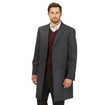 Jeff Banks Black buttoned overcoat